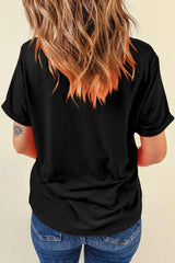 Graphic Round Neck Short Sleeve T-Shirt - Trendsi - Flyclothing LLC