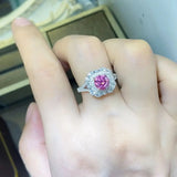 1 Carat Moissanite Zircon 925 Sterling Silver Ring - Trendsi