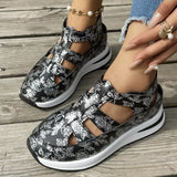 Cutout Velcro Sandals - Trendsi - Flyclothing LLC