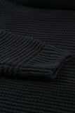 Side Slit Turtleneck Long Sleeve Sweater - Trendsi - Flyclothing LLC