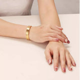 18K Gold-Plated Copper Open Bracelet - Trendsi - Flyclothing LLC