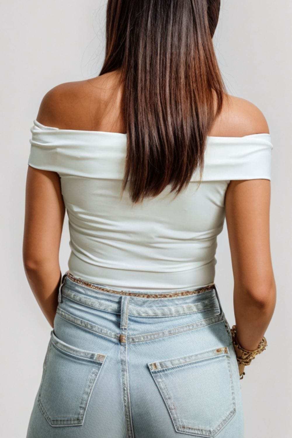 Off-Shoulder Short Sleeve Blouse - Trendsi - Flyclothing LLC