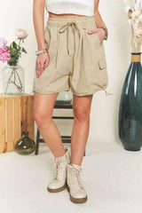 ADORA Drawstring Shorts with Pockets - Trendsi - Flyclothing LLC