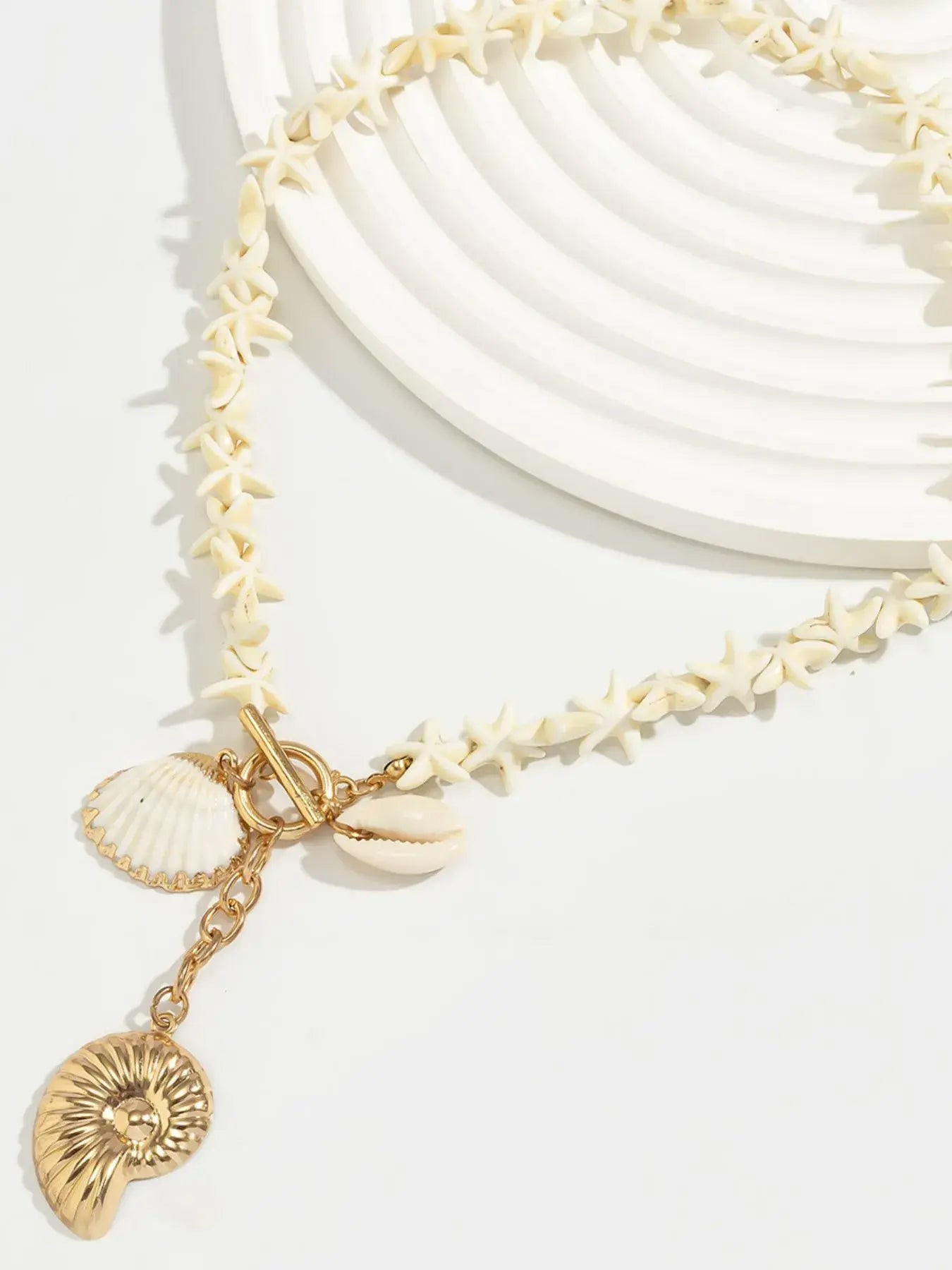 Starfish Shell Pendant Necklace - Trendsi - Flyclothing LLC