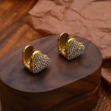 Heart-Shaped Stud Earrings - Trendsi - Flyclothing LLC