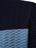Men's Collared Neck Striped Texture Knit Polo - Trendsi