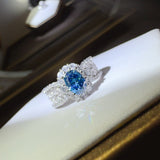 1 Carat Moissanite Zircon 925 Sterling Silver Ring - Trendsi