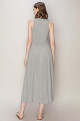 HYFVE Sleeveless Slit Midi Dress - Trendsi - Flyclothing LLC