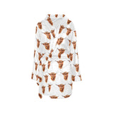 Baha Ranch Highland Cow Women's Western Bath Robe