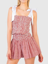Smocked Tie Shoulder Cami and Shorts Set - Trendsi - Flyclothing LLC