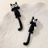 Alloy Cat Earrings - Trendsi - Flyclothing LLC