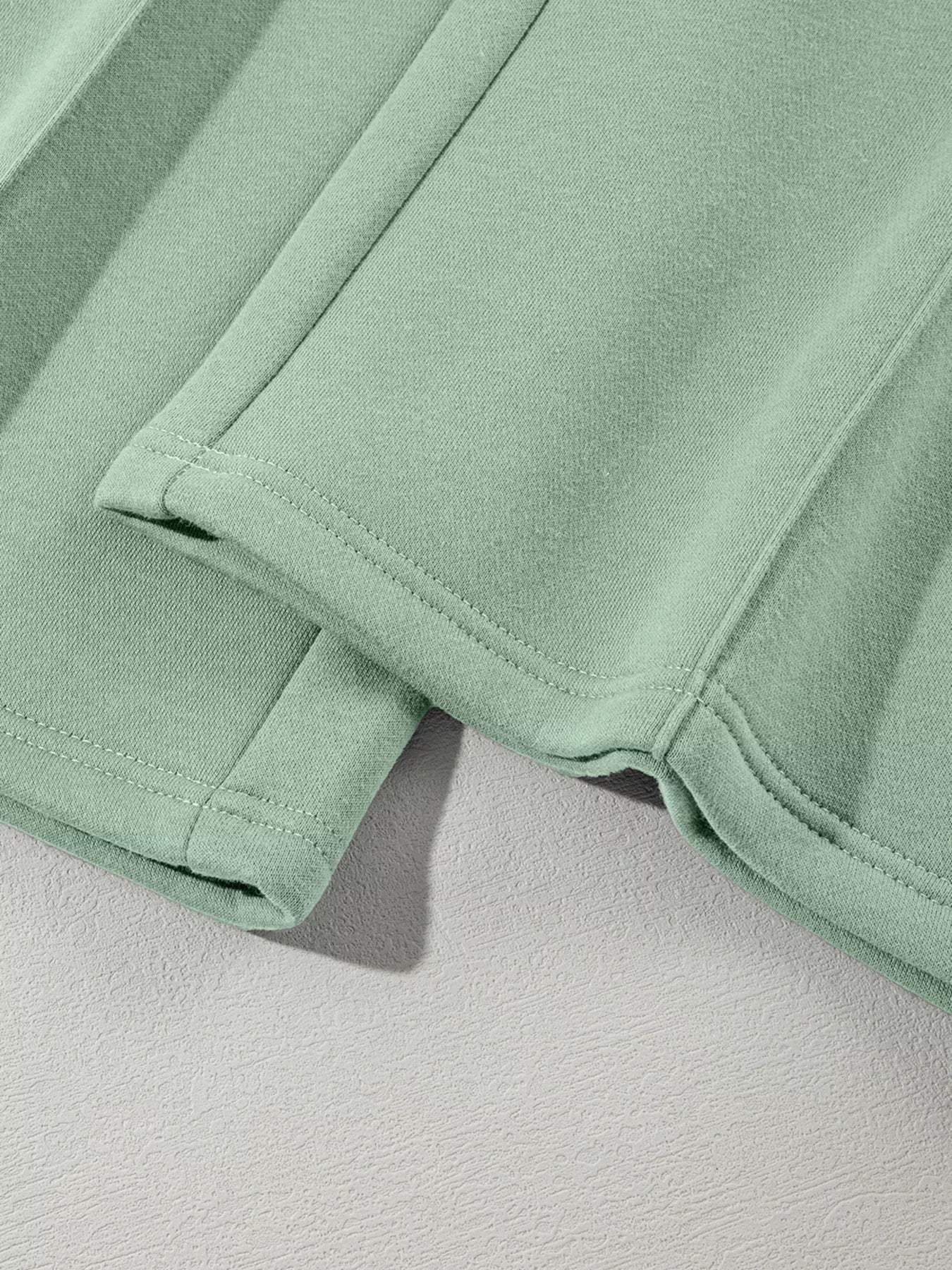 Drop Shoulder Zip Up Jacket and Drawstring Pants Active 2pcs Set - Trendsi - Flyclothing LLC