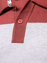 Men's Striped Long Sleeve Knit Polo - Trendsi - Flyclothing LLC