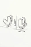925 Sterling Silver Heart Shape Earrings - Trendsi