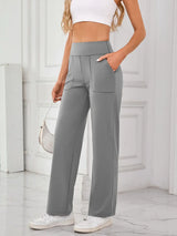 Lovelet High Waist Active Pants with Pockets - Trendsi - Flyclothing LLC