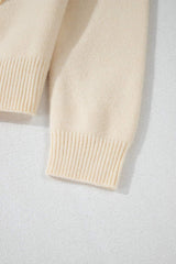 Bowknot Front V Neck Long Sleeve Cardigan - Trendsi - Flyclothing LLC