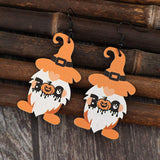 Wooden Dwarfs Pumpkin Dangle Earrings - Trendsi - Flyclothing LLC