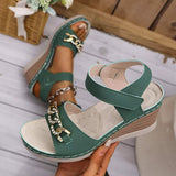 Open Toe Wedge Sandals - Trendsi - Flyclothing LLC