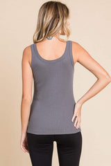 Culture Code Full Size Ribbed Scoop Neck Tank - Trendsi - Flyclothing LLC