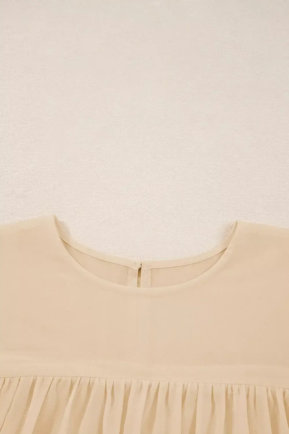 Round Neck Ruffle Sleeve Blouse - Trendsi - Flyclothing LLC
