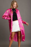 Umgee Full Size Animal Print Button Down Midi Shirt Dress Plus Size - Trendsi
