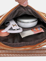 PU Leather Rectangle Crossbody Bag - Trendsi