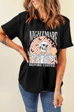 Graphic Round Neck Short Sleeve T-Shirt - Trendsi - Flyclothing LLC
