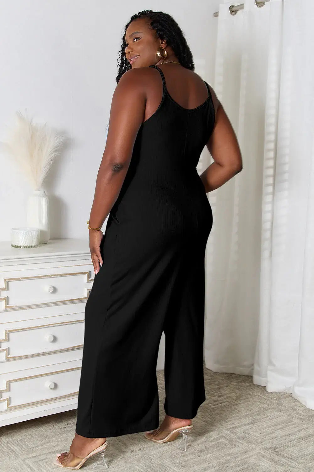 Basic Bae Full Size Spaghetti Strap V-Neck Jumpsuit - ShopBasicbae - Flyclothing LLC