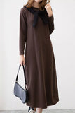 Casual Long Sleeve Midi Dress - Trendsi - Flyclothing LLC