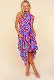 Haptics Full Size Mock Neck Sleeveless Printed Dress - Trendsi - Flyclothing LLC