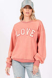 SAGE + FIG LOVE Path Applique Drop Shoulder Sweatshirt - Trendsi - Flyclothing LLC