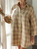 Plaid Button Up Long Sleeve Shirt - Trendsi - Flyclothing LLC