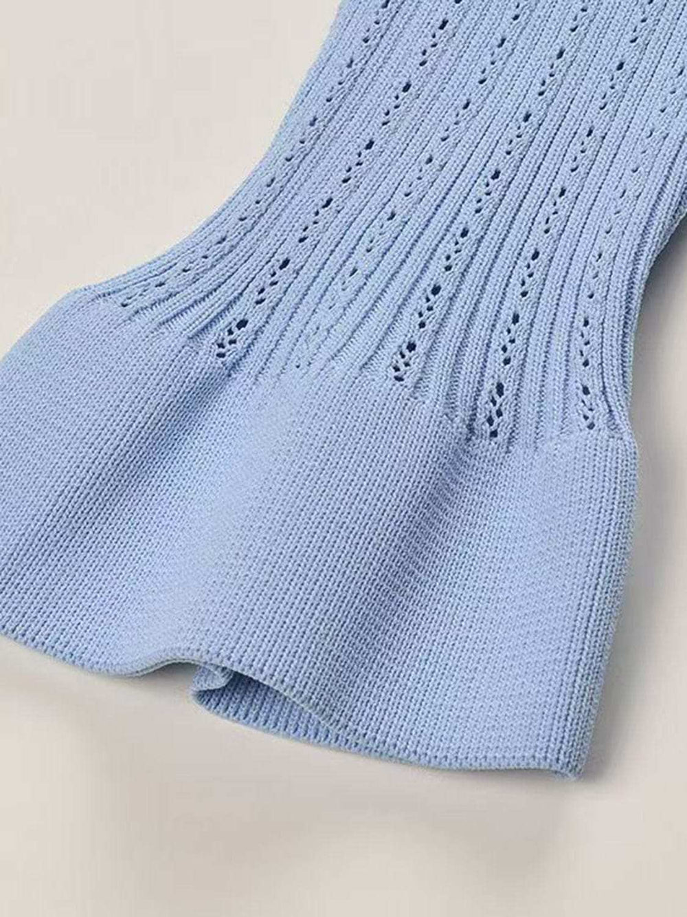 Ruffled V-Neck Top and Midi Skirt Sweater Set - Trendsi - Flyclothing LLC