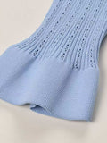 Ruffled V-Neck Top and Midi Skirt Sweater Set - Trendsi - Flyclothing LLC
