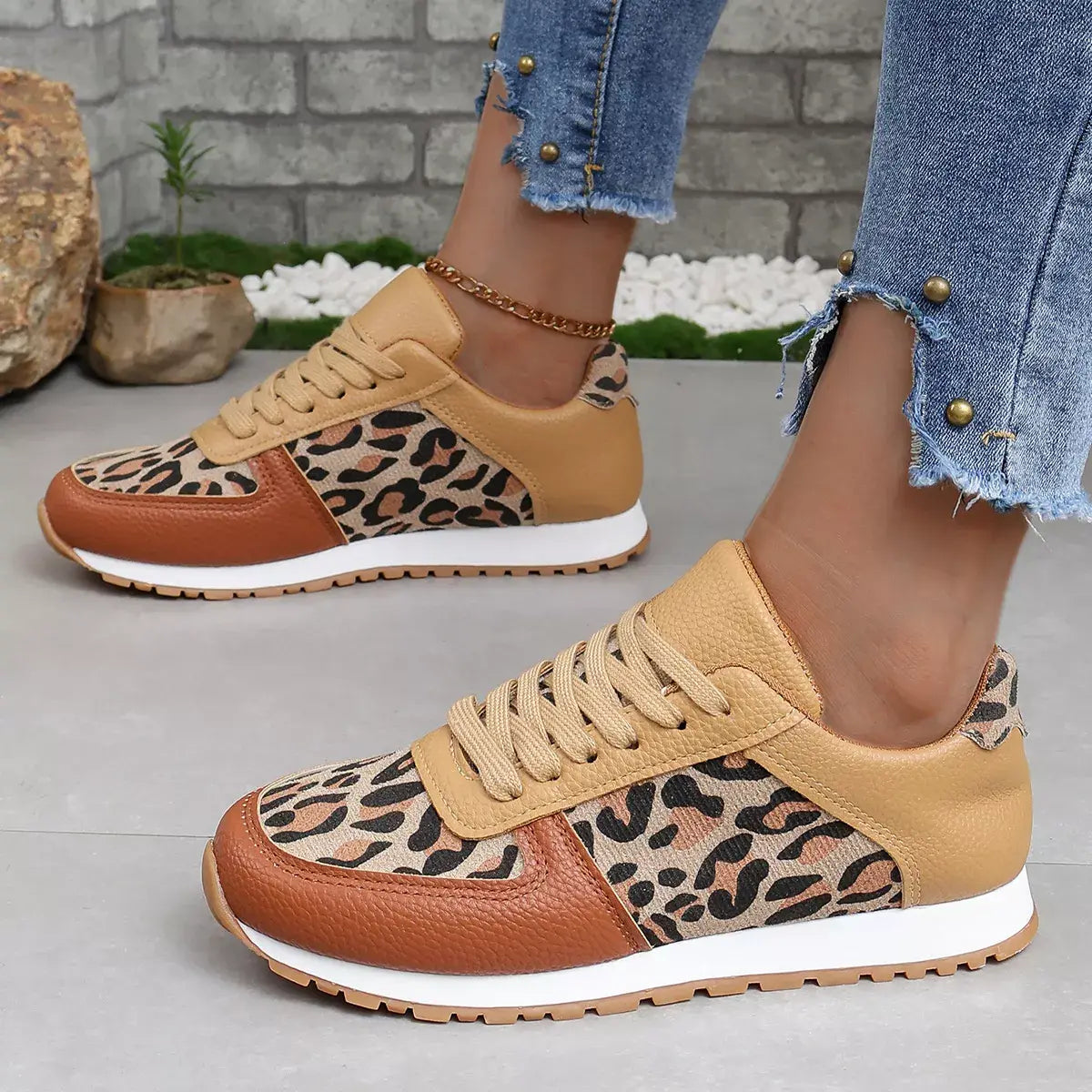 Leopard Print Casual Sneakers - Trendsi - Flyclothing LLC