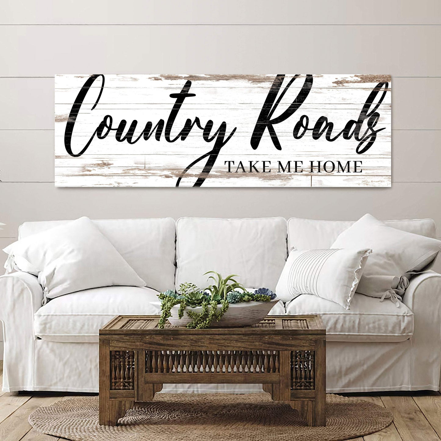 Country Roads Take Me Home Sign II - Tailored Canvases - Flyclothing LLC