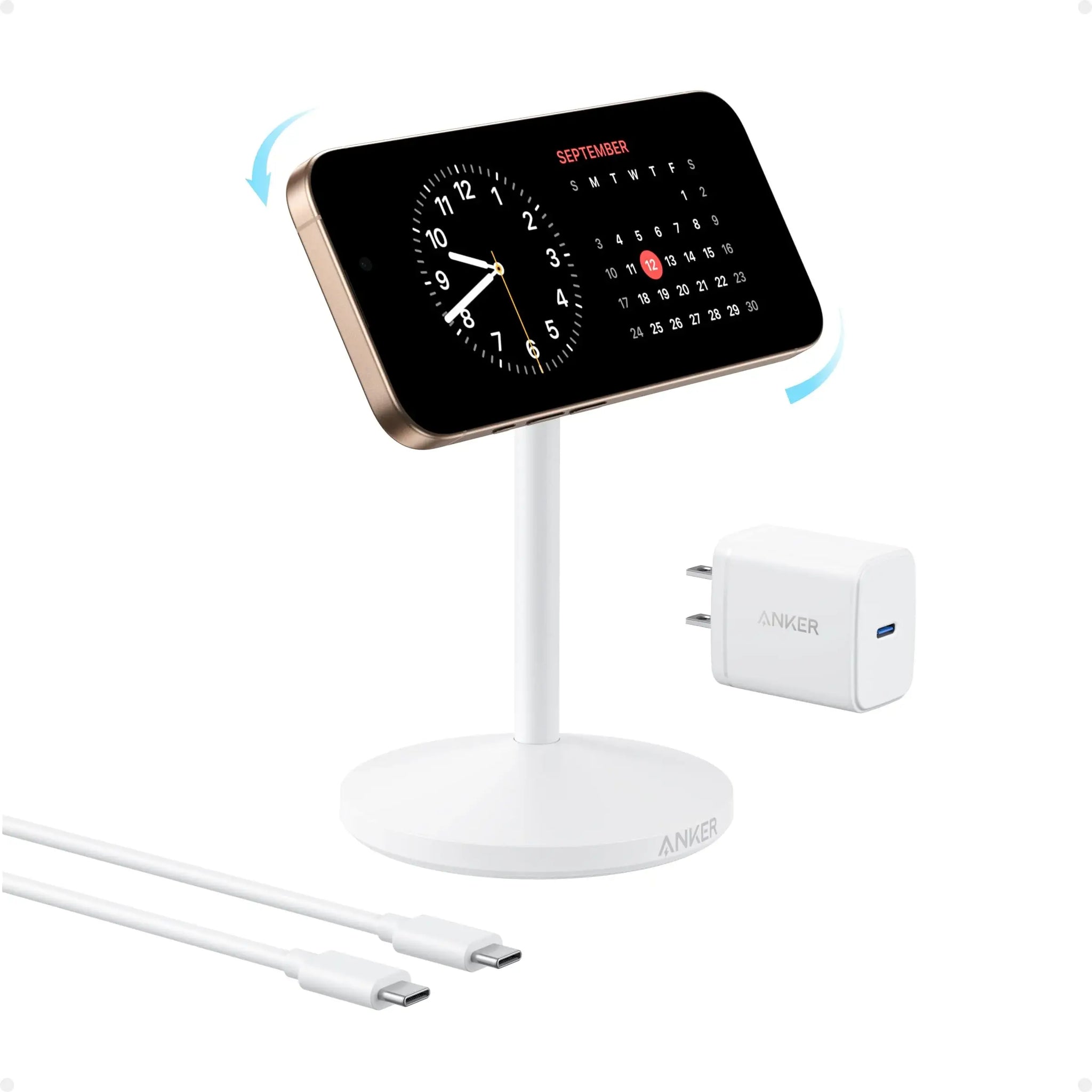 Anker MagGo Wireless Charger (Stand) with Adapter and Cable BOA - Anker - Flyclothing LLC