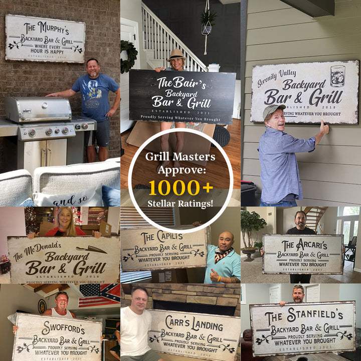 Backyard Bar & Grill Sign - Tailored Canvases - Flyclothing LLC
