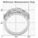 1W024 - Rhodium Brass Ring with AAA Grade CZ in Clear - Alamode - Flyclothing LLC