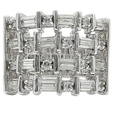1W024 - Rhodium Brass Ring with AAA Grade CZ in Clear - Alamode - Flyclothing LLC