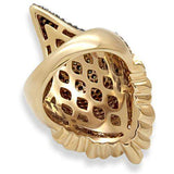 1W084 - Gold+Ruthenium Brass Ring with AAA Grade CZ in Multi Color - Alamode - Flyclothing LLC