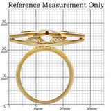 1W096 - Matte Gold Brass Ring with AAA Grade CZ in Multi Color - Alamode - Flyclothing LLC