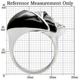 1W105 - Rhodium Brass Ring with AAA Grade CZ in Clear - Alamode - Flyclothing LLC