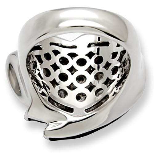 1W105 - Rhodium Brass Ring with AAA Grade CZ in Clear - Alamode - Flyclothing LLC