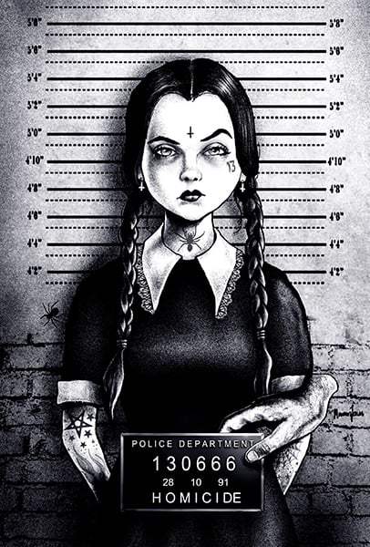 Black Market Art Company Busted Wednesday Print - Black Market Art Company - Flyclothing LLC