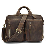Dublin Leather Backpack Briefcase 2-in-1 - Classy Leather Bags - Flyclothing LLC