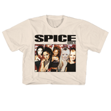 SPICE GIRLS GROUP PHOTO 21" CROPPED NATURAL T-SHIRT