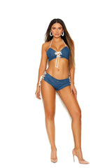Elegant Moments Halter top with lace up front - Elegant Moments - Flyclothing LLC