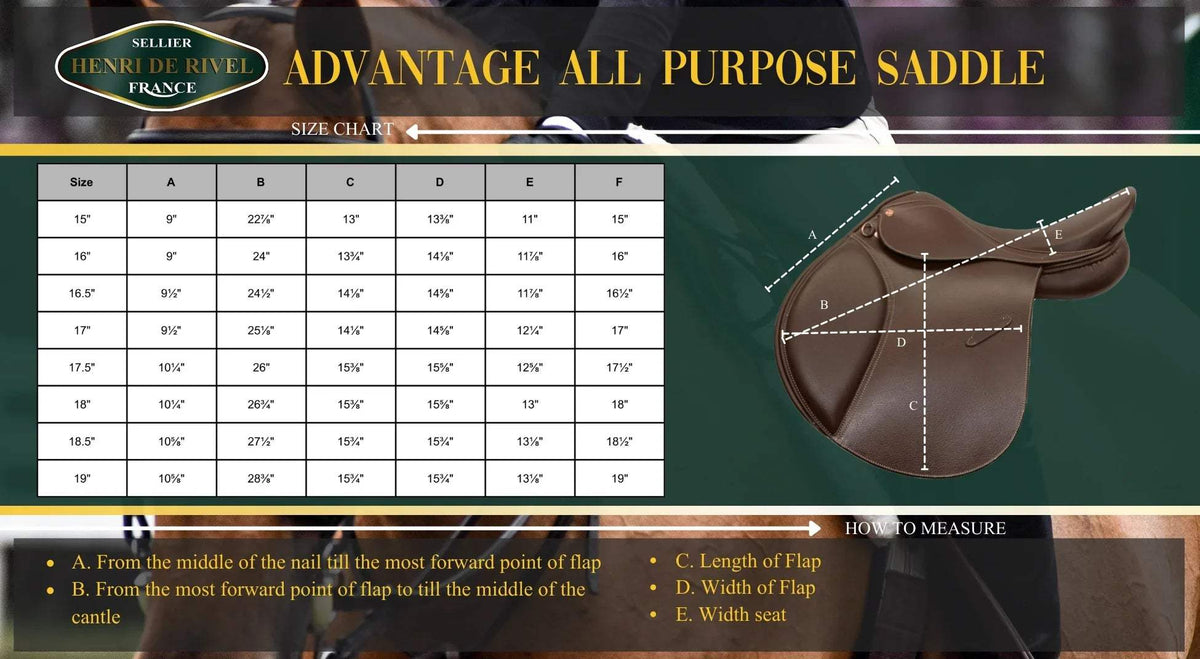 Henri de Rivel Advantage All Purpose Saddle - Breeches.com - Flyclothing LLC