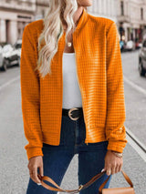 Zip Up Long Sleeve Jacket - Trendsi - Flyclothing LLC